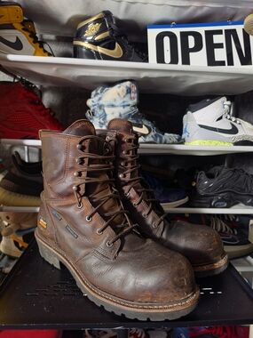 🔥 Ariat Work Men Size 13 Brown Leather Lace-Up Work Boots